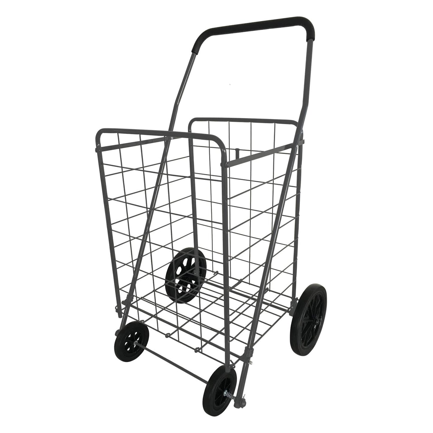 Apex 40.6 x 21.7 x 24.4 in. Gray Collapsible Shopping Cart