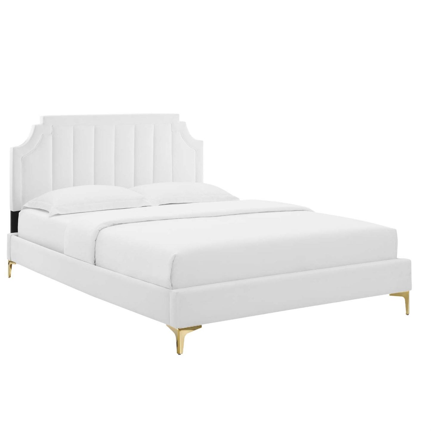 Modway MOD-6912 Sienna Performance Velvet Full Platform Bed Pink