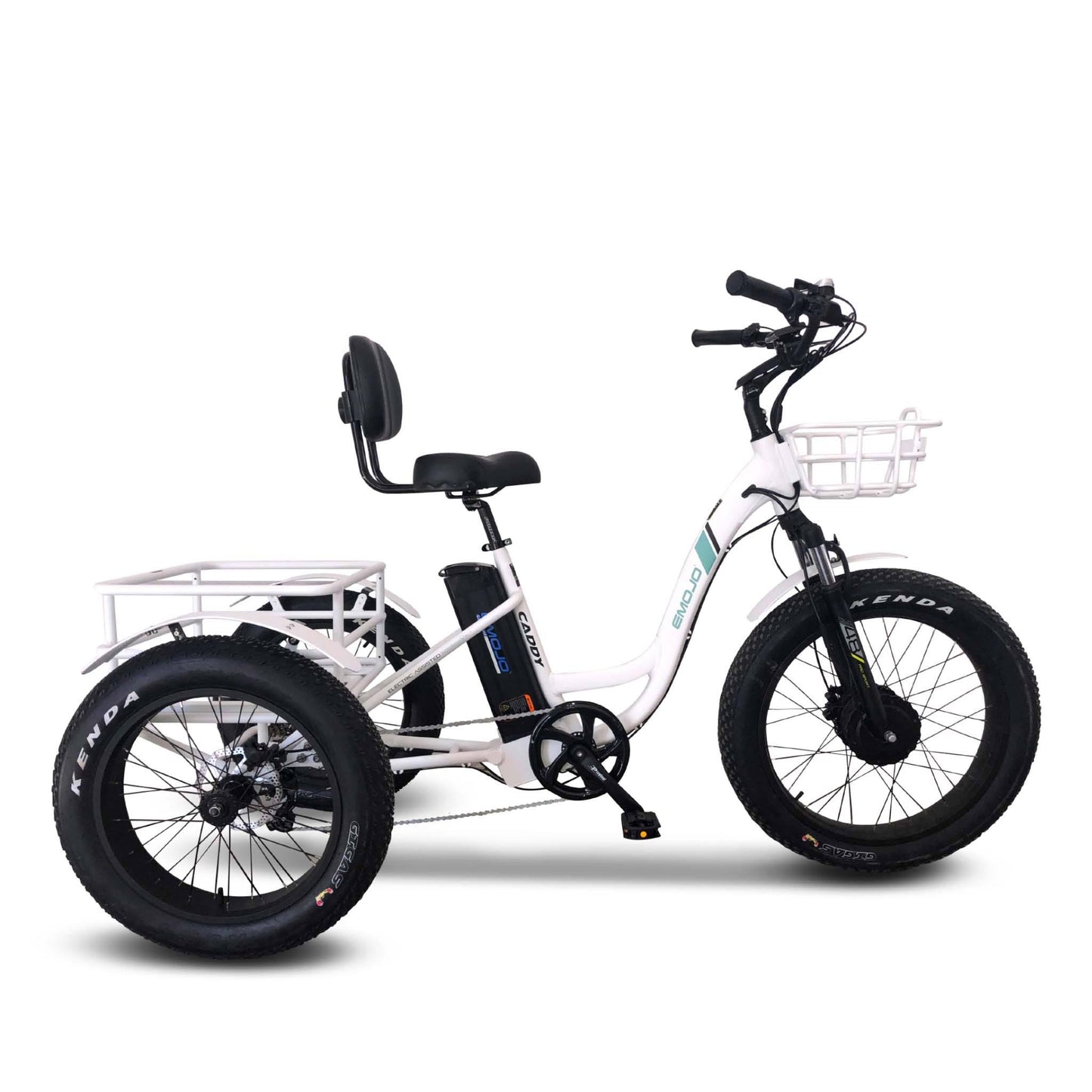 Emojo Caddy Pro Electric Tricycle, White