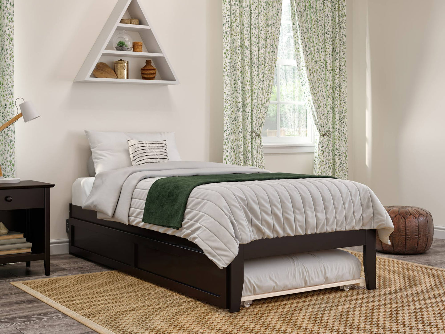 AFI, Colorado Bed with Twin Trundle, Twin, Espresso