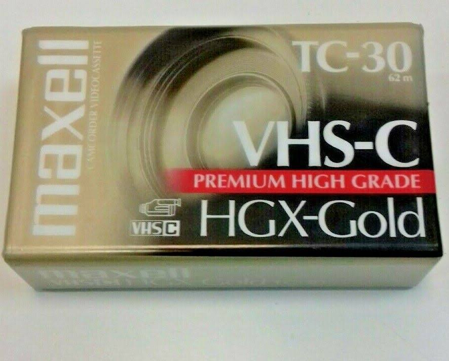 Maxell 203090 VHS-C TC-30 HGX Gold Camcorder Videocassette (3-pack)