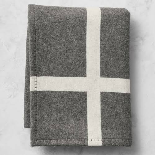 Williams-Sonoma Cashmere & Wool Equestrian Throw 50 X 70