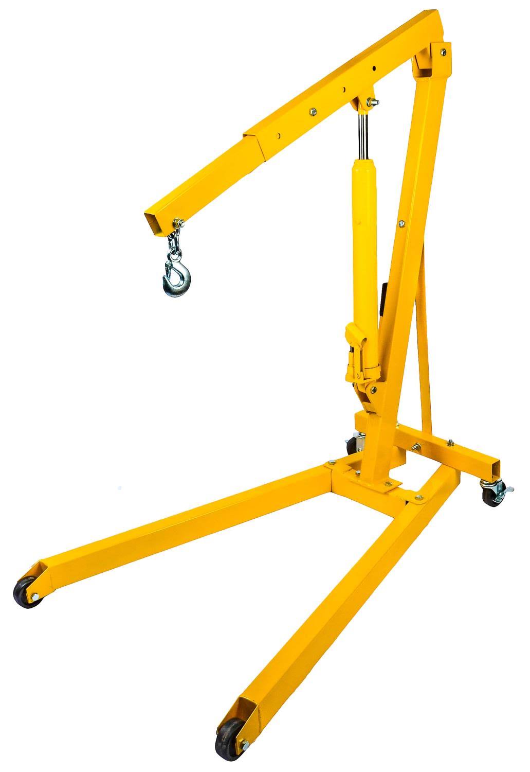 JEGS 81059 1/2-Ton Automotive Shop Crane Boom Operating Range: 29 in. to 44 in., Yellow