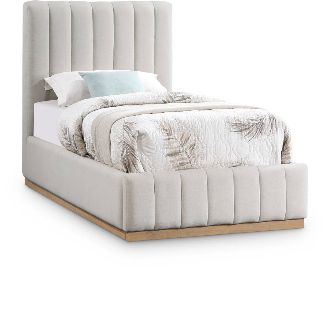 Astyn Tufted Panel Bed AllModern Size: King, Color: Cream