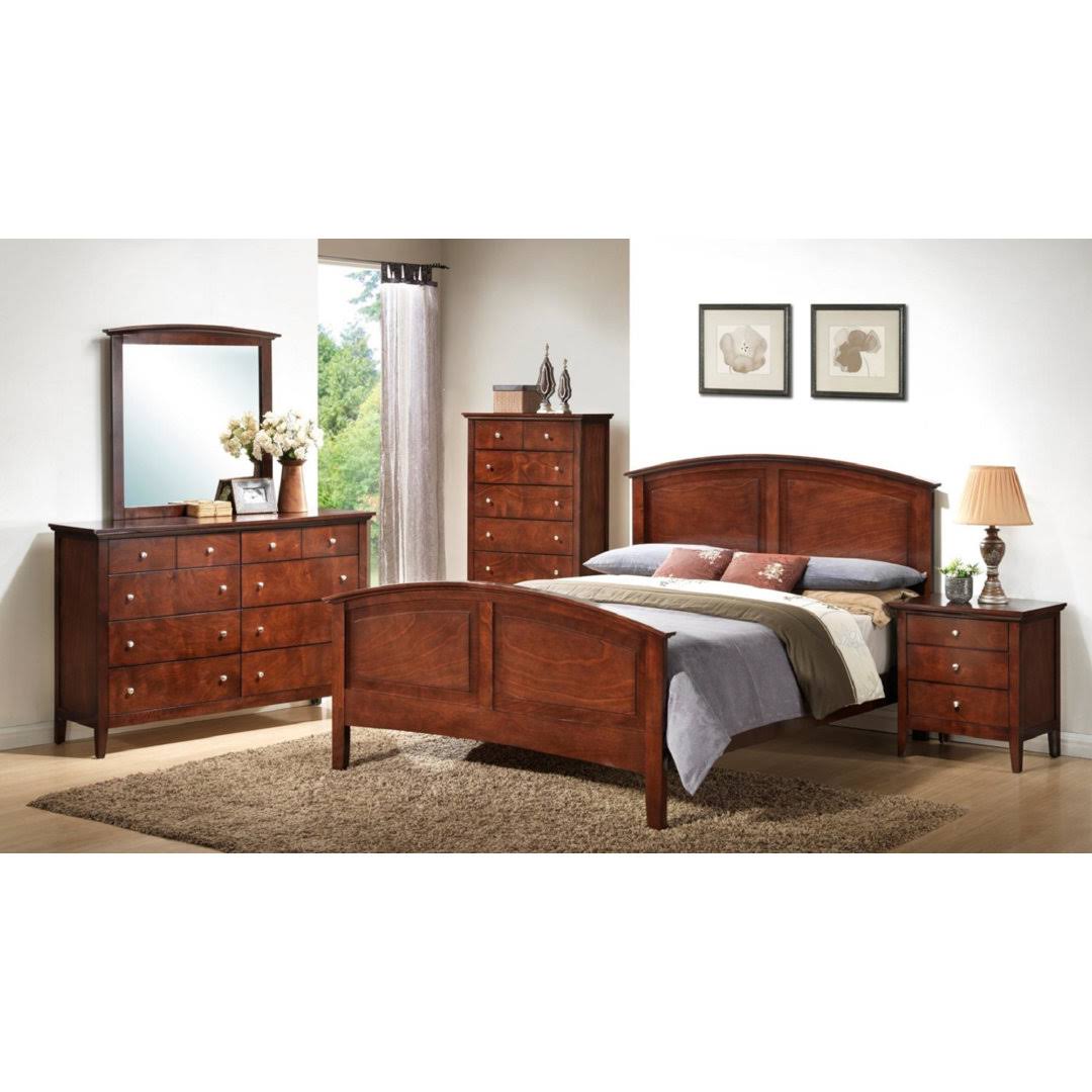 Carter - Cherry Queen Solid Wood Standard Bed Crossroads Furniture