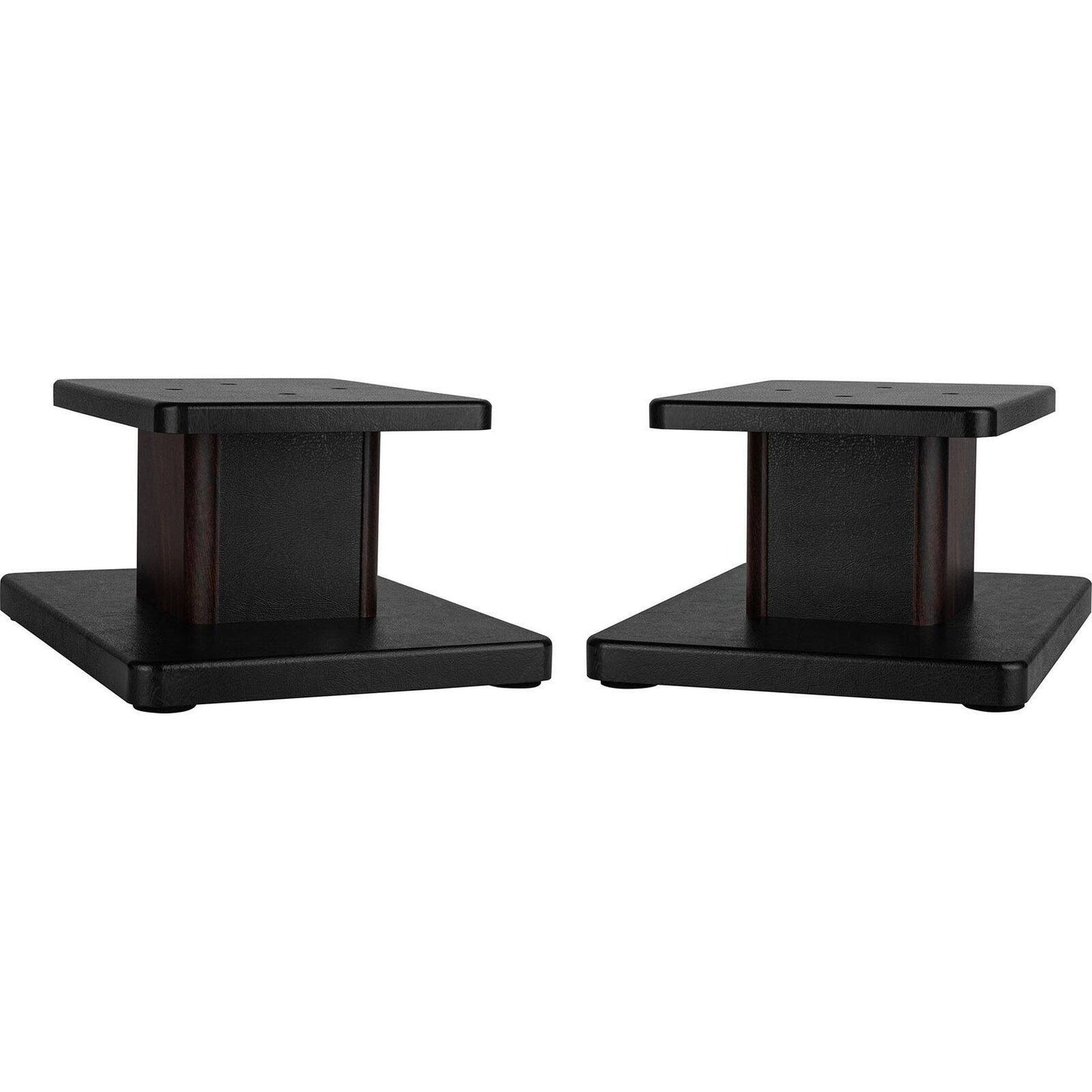 Dayton Audio Sswb6 6 Speaker Stand Pair with Wooden Base