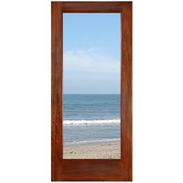 Mahogany 1 Lite Dual Glass Exterior French Door (1-3/4) - FD1L (30x80)