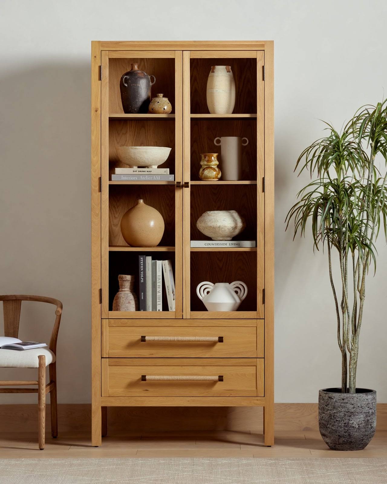 Four Hands Laker Cabinet Light Oak Veneer