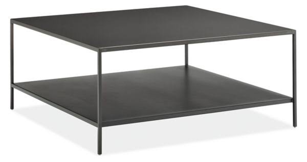 Room & Board Modern Slim Square Coffee Table w/ Shelf