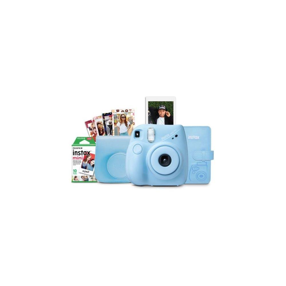 Fujifilm 15834705 Instax Mini 7+ Gray Bundle 10 Film Pack (0.6MP)