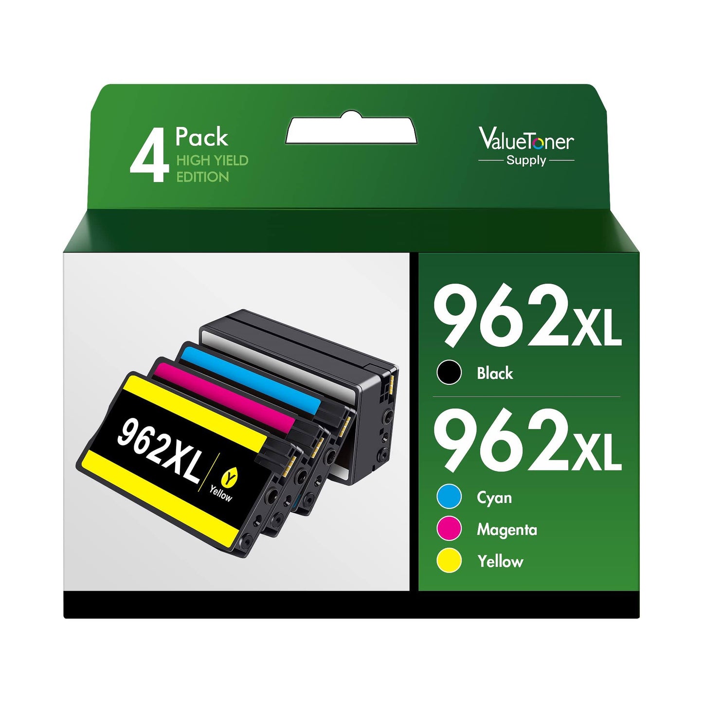 962 XL for HP 962 Ink Cartridges Compatible for HP 962XL Ink Cartridges Combo Pack Replacement for HP Ink OfficeJet Pro 9010 9015 9020 9025 9018