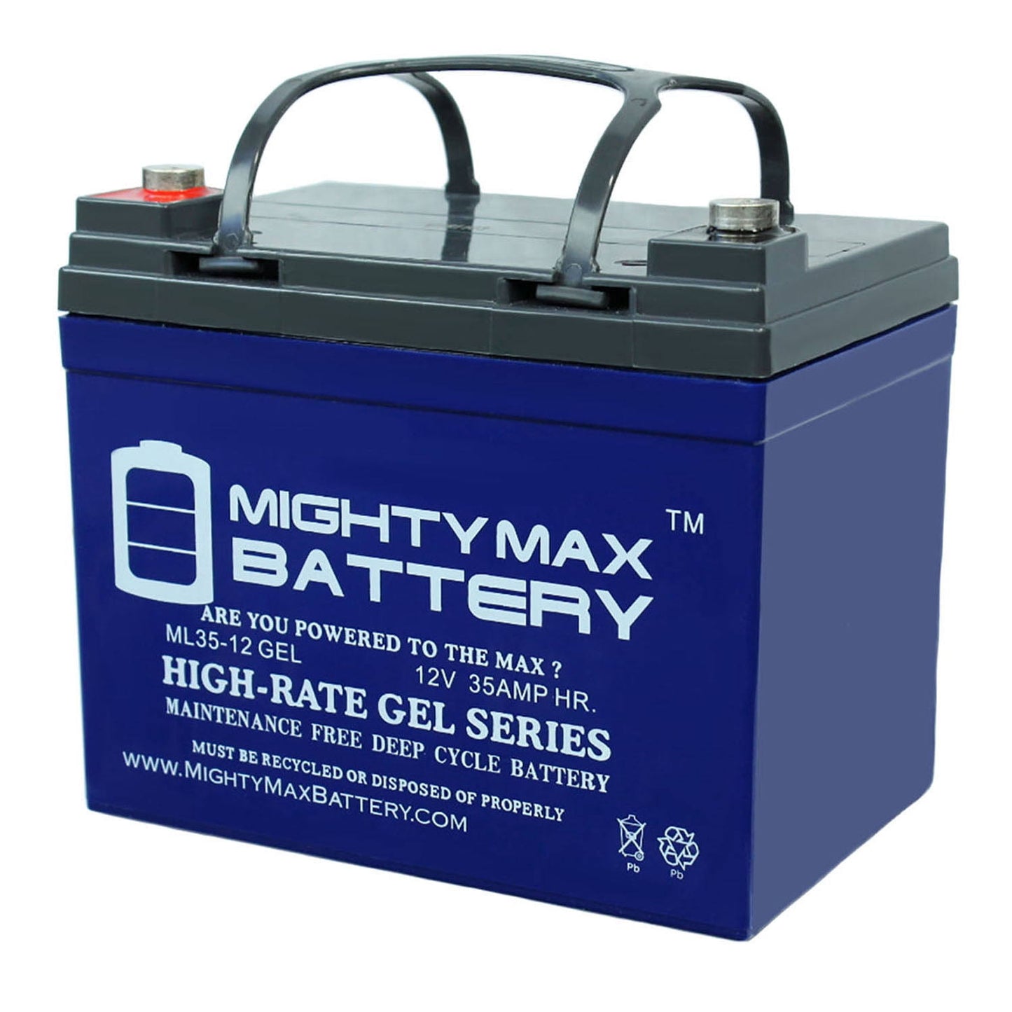 Mighty Max Battery - 12V 35Ah U1 Wheelchair Scooter Battery replaces 31AH Mx-12310 - 2 Pack - ML35-12MP2569155137