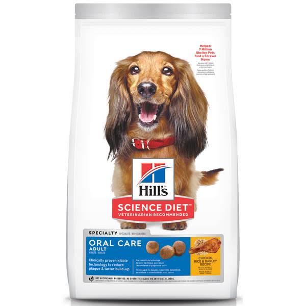 Oral Care Dog Food, Adult Chicken, Rice and Barley Recipe Dry Dog Food for dental health