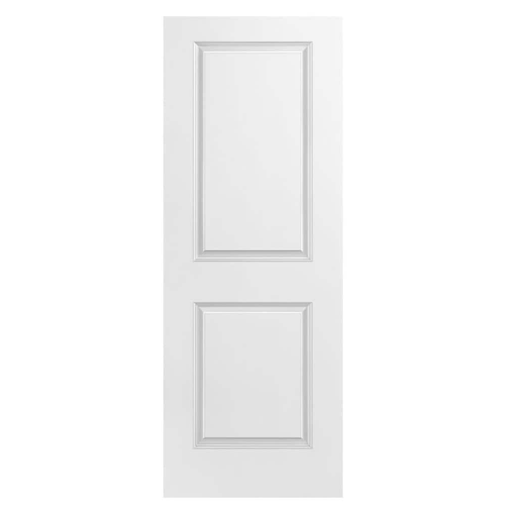 Masonite Traditional 30-in x 80-in 2-Panel Square Hollow Core Molded Composite Slab Door in White | 744080