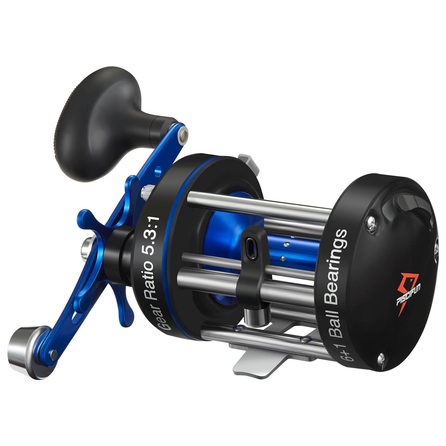 Piscifun Chaos XS Round Baitcasting Reel, Saltwater Casting Reels, 4000 / RIGHT HAND / Blue Catfish Musky Reels