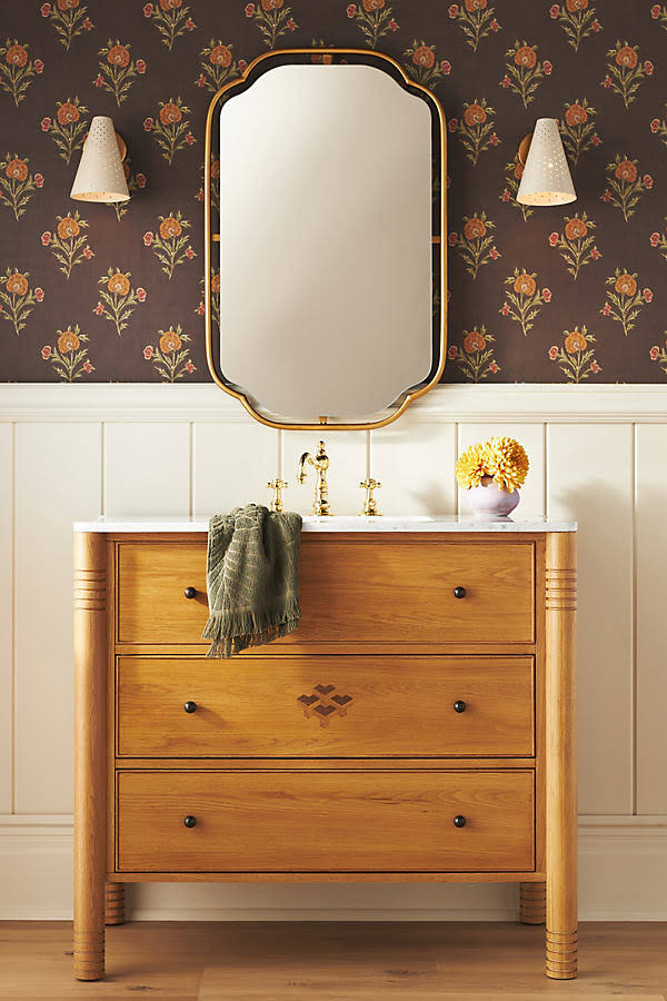 Single Bathroom Vanity by Katie Hodges in Beige at Anthropologie