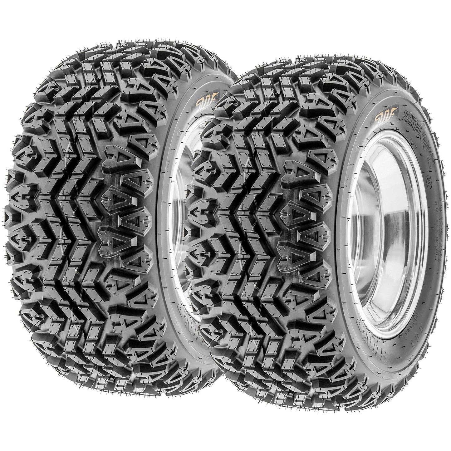 [Set of 2] Sunf 20x10-8 20x10x8 ATV UTV Tires 4 Ply Golf Cart Lawn Mower Quad G003 [ Rim(s) Not Included ]