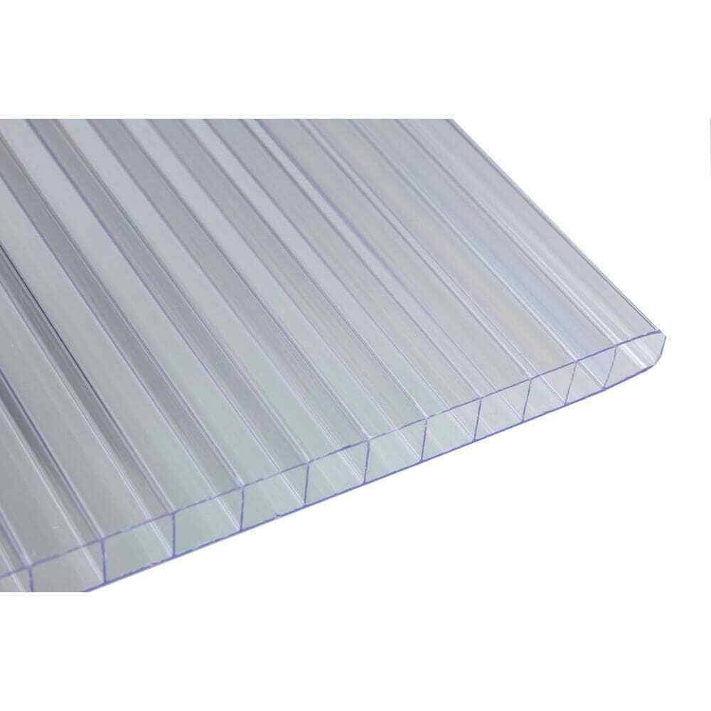 Falken Design 12 in. x 24 in. x 0.3125 in. (8 mm) Clear Twin Wall Polycarbonate Sheet