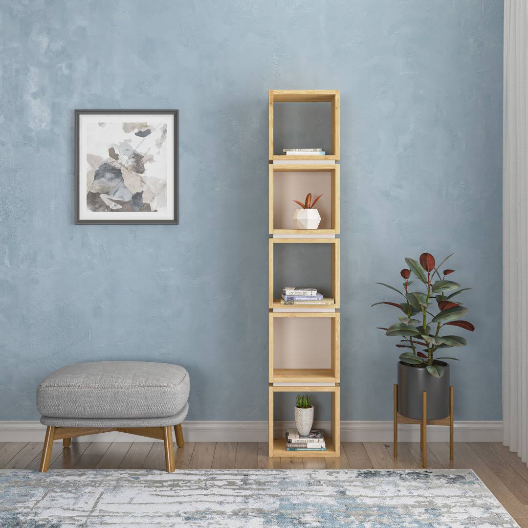 Acquanetta 65.75 H x 12.6 W Geometric Bookcase Latitude Run