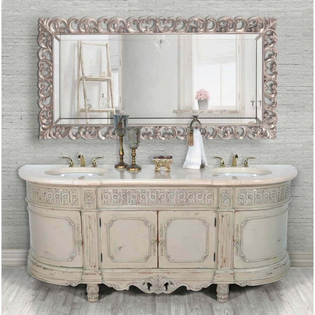 Voegele Parchment 86 Double Bathroom Vanity Set Astoria Grand