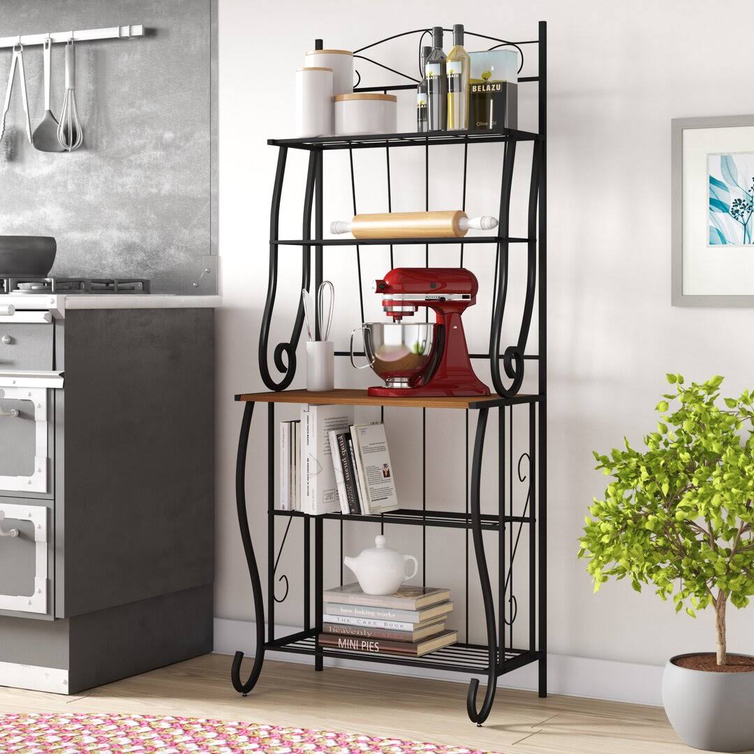 Cordova Stainless Steel Bakers Rack Fleur De Lis Living