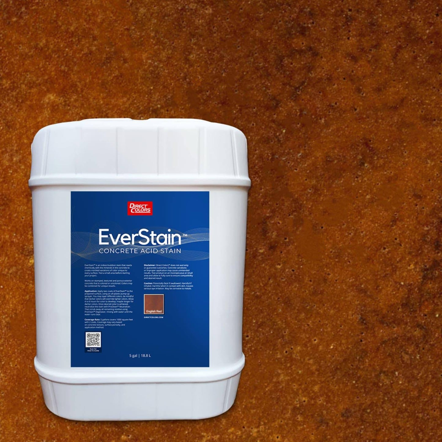 Direct Colors EverStain Concrete Acid Stain Malayan Buff Semi-Transparent Concrete Etching Stain Ready-to-Use (1-Gallon) in Brown | DC-CAS-MAB-1GAL