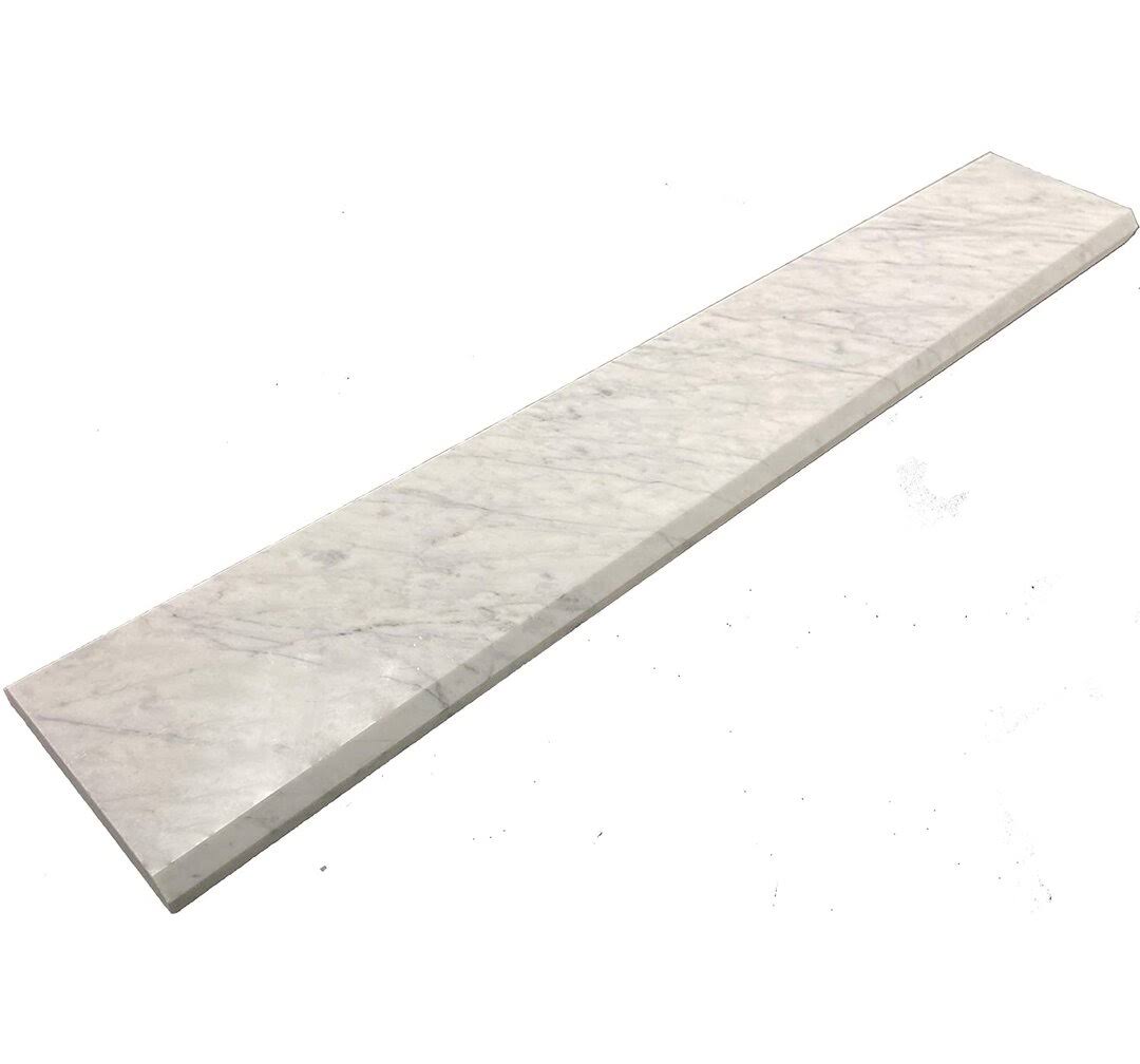 Tenedos Carrara Marble Floor Threshold Marble Saddle Polished 5 x 36 at MechanicSurplus.com