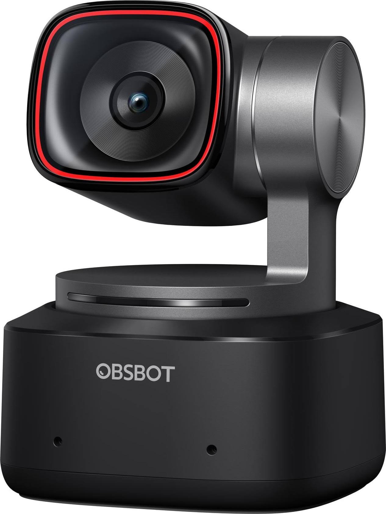 OBSBOT Tiny 2 AI-Powered PTZ 4K Webcam 1/1.5 CMOS 4X Faster Focusing USB 3.0 10x Faster Data Transmission Voice Control, W Table Mini Tripod