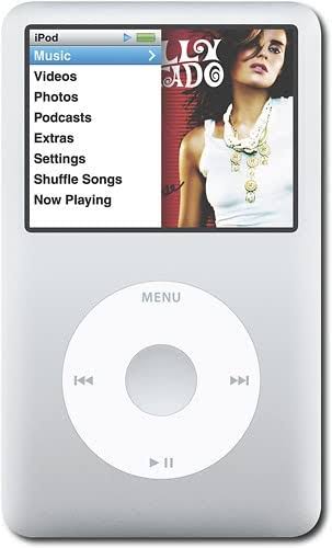 Original AppleiPod Compatible for MP3 MP4 Player Apple iPod 80GB Classic 7th Generation- Silver