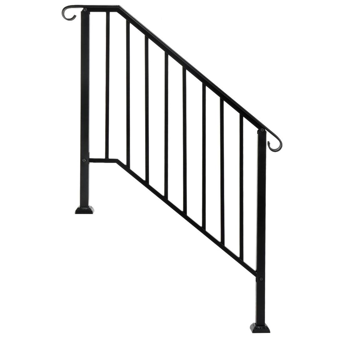 Red Barrel Studio Fegley Metal Handrail Stair Railing 97CA40ED449A4EE8B418E7C7995AB317