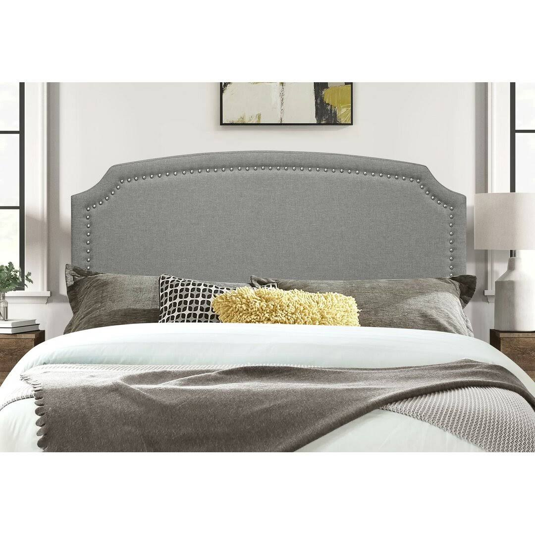 Richards Upholstered Panel Headboard Andover Mills Color: Warm Gray, Size: Queen