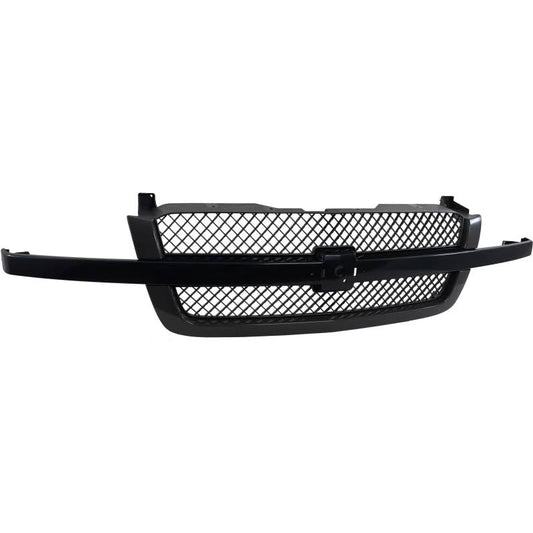 2003-06 Chevrolet Silverado 2500 HD Grille, Paintable Shell with Gray Insert, Center Bar & Emblem Provision, For Models without Dale