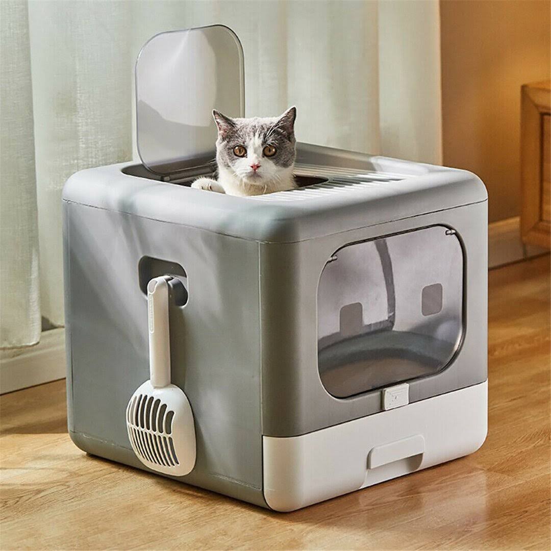 Extra Large Hooded Cat Litter Box With Top Entrance Tucker Murphy Pet