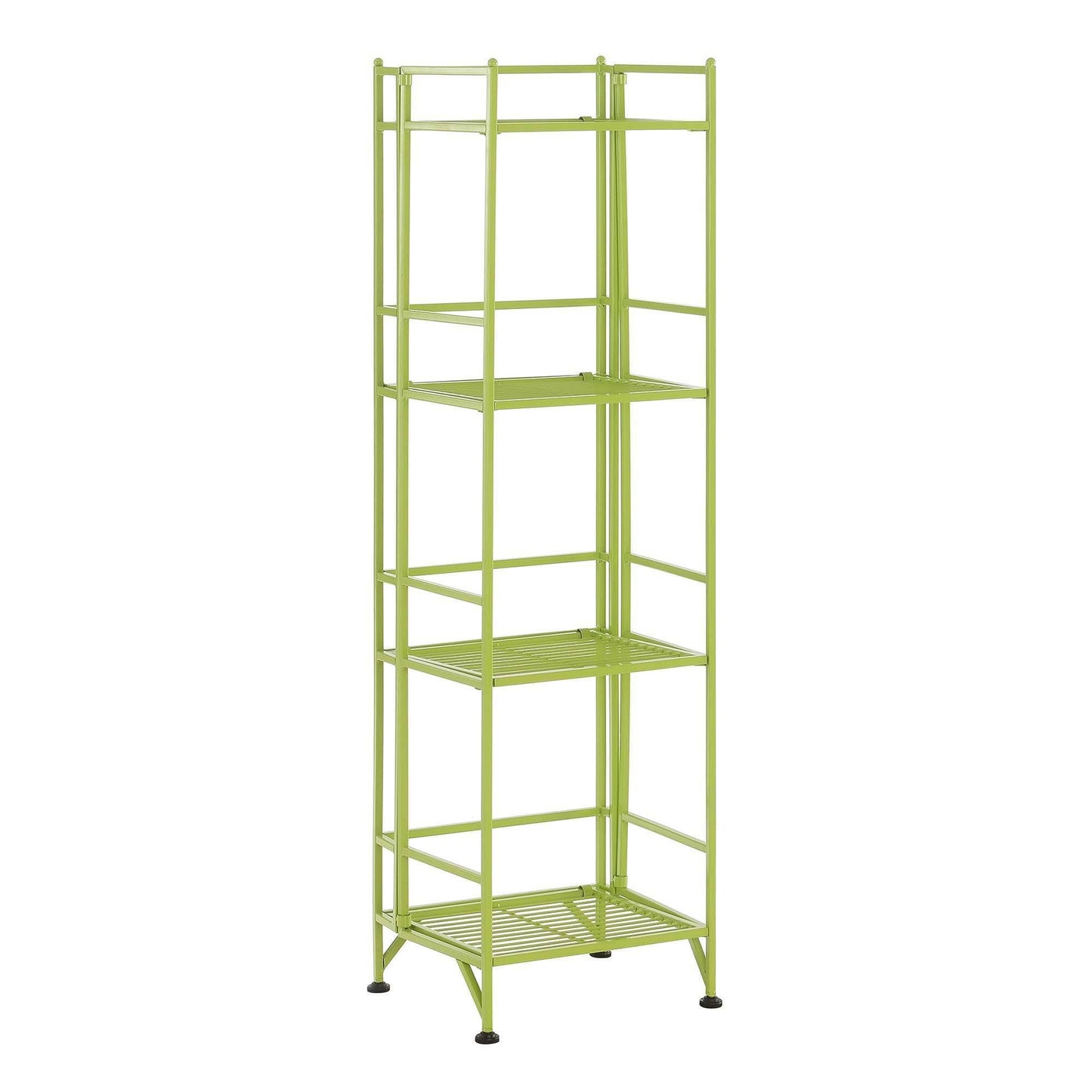 Breighton Home 44.75 Xtra Storage 4 Tier Folding Metal Shelf Lime