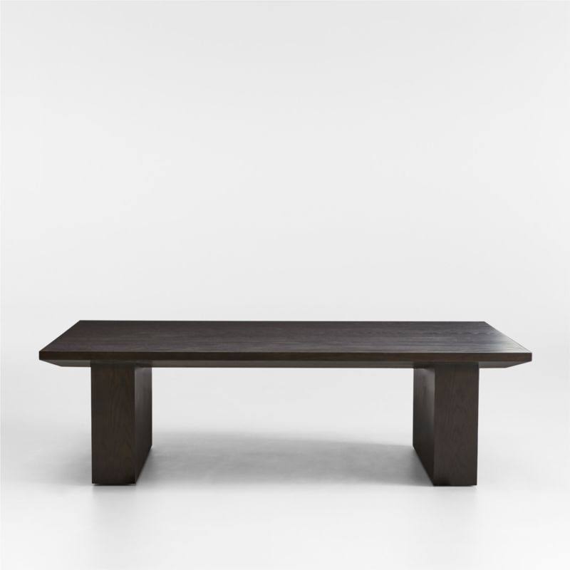 Van Charcoal Brown Wood Coffee Table by Leanne Ford | Crate & Barrel