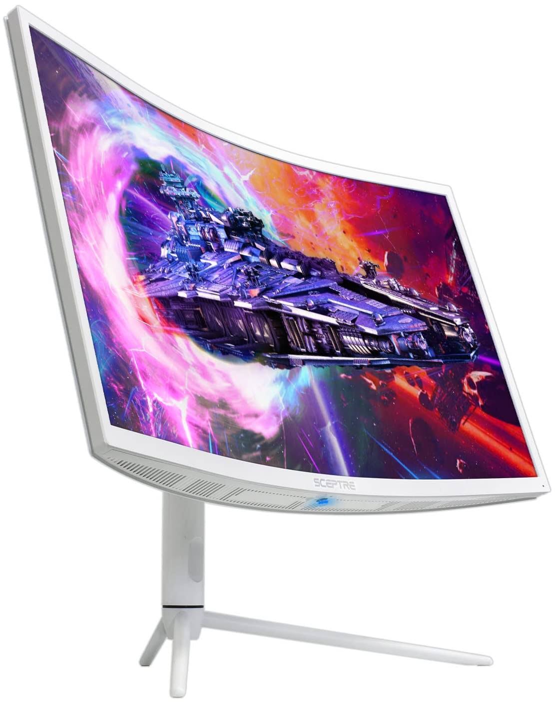 Sceptre 27 Curved Nebula White QHD 2K Monitor 2560 x 1440p White