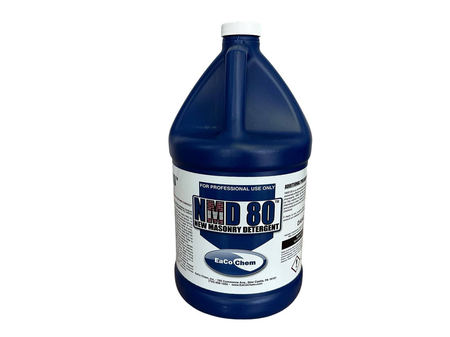 EaCo Chem NMD 80 - The #1 New Masonry Detergent - Powerful Safe & Effective - Remove Efflorescence and Mortar Smears from Brick, Stone, Limestone,