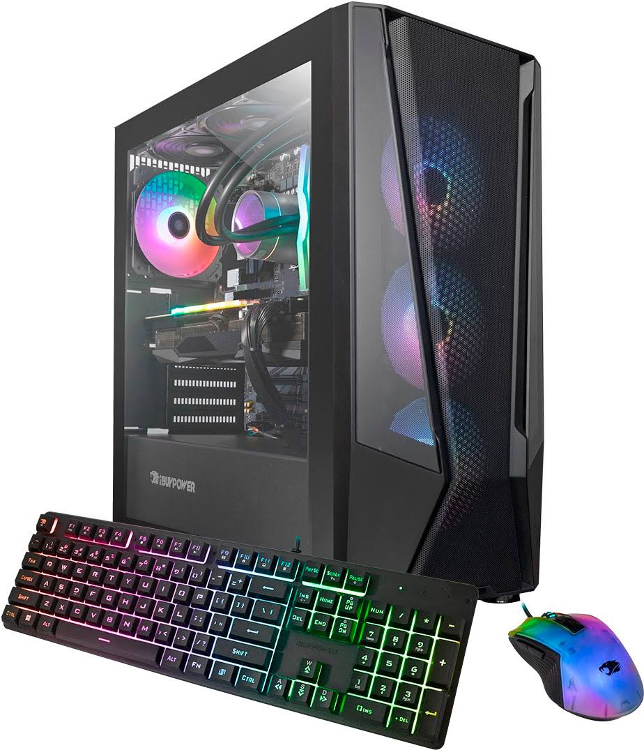 iBUYPOWER - TraceMesh Gaming Desktop – Intel Core i7-13700F – 16GB Memory – Nvidia GeForce RTX 3060 8GB – 1TB NVMe - Black