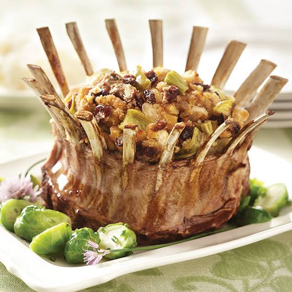 Stuffed Lamb Crown Roast - 3 lb serves Up to 4 Gourmet Food Shipped