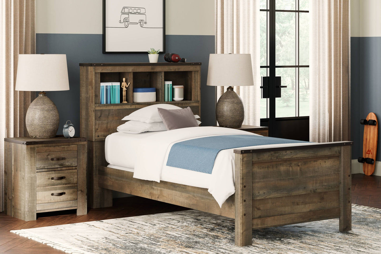 Trinell Twin Bookcase Bed, Brown by Ashley