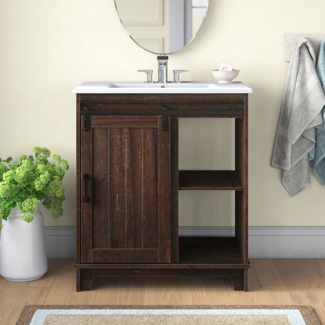 Sofia 30 Single Bathroom Vanity Set Sand & Stable Base Finish