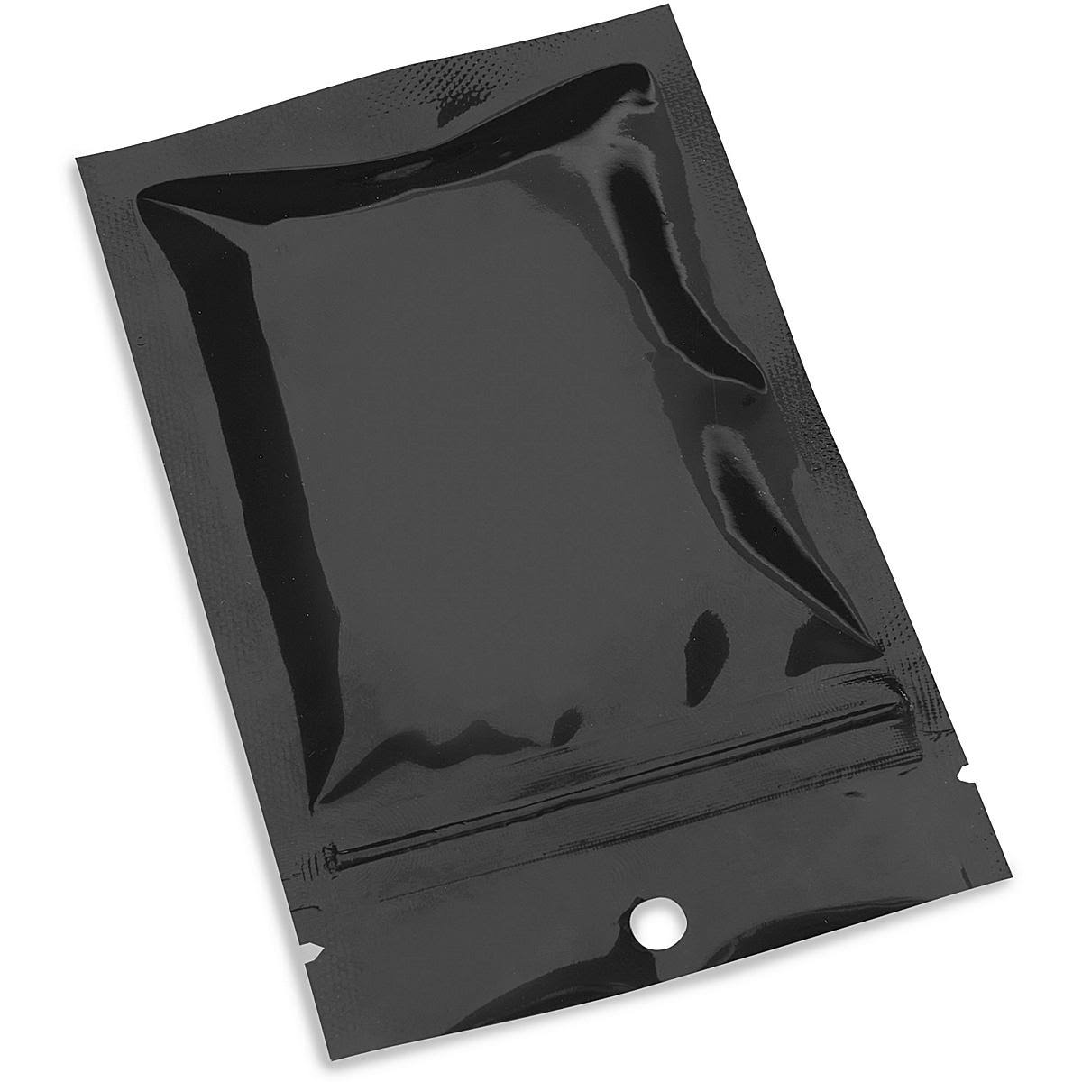 Flat Barrier Pouches - 3 x 5, Black - ULINE Canada - Carton of 1,000 - S-23401BL