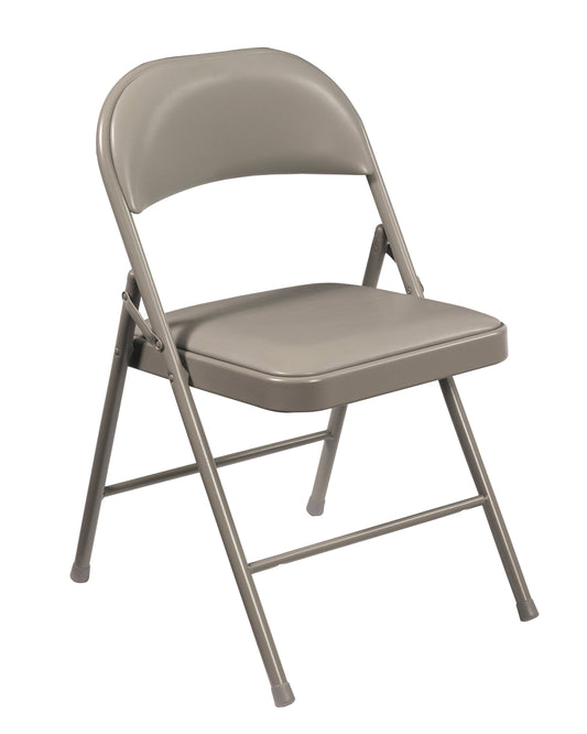 (4 Pack) Commercialine Vinyl Padded Folding Chair - Beige