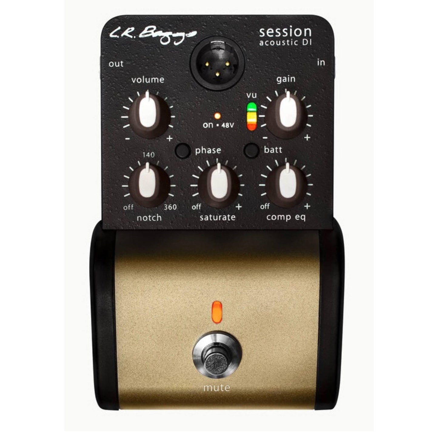 LR Baggs Session di Acoustic Guitar Preamp + di Studio and Stage Pedal Direct Box Pre Amp with Tonebird Power Supply, Cable Bundle