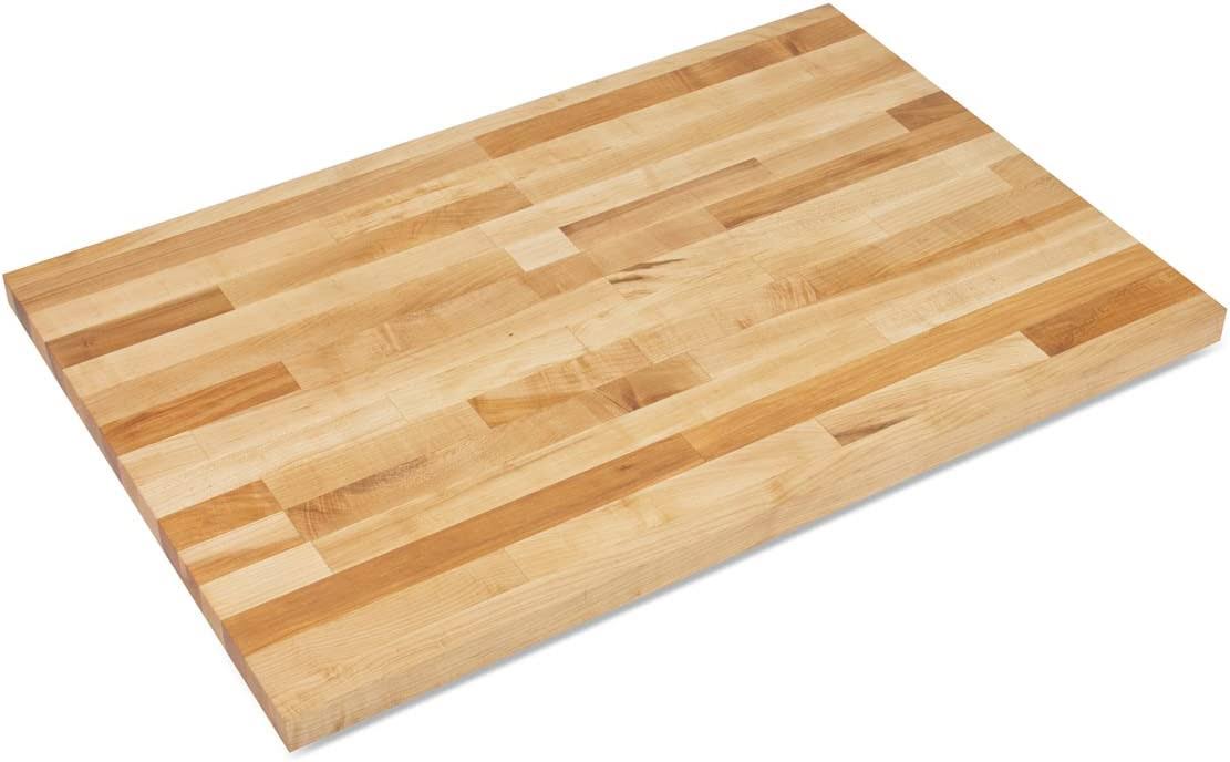 Global Industrial Workbench Top, Boos Maple Butcher Block Square Edge, 120Wx36Dx1-3/4 Thick