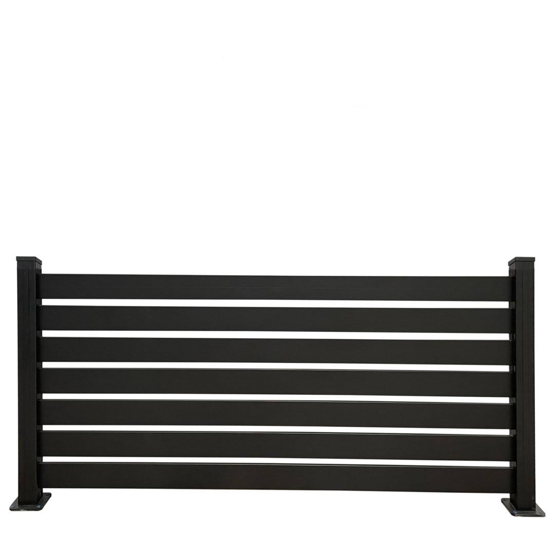 72 W Matte Black Metal Fencing Teza Doors & Windows