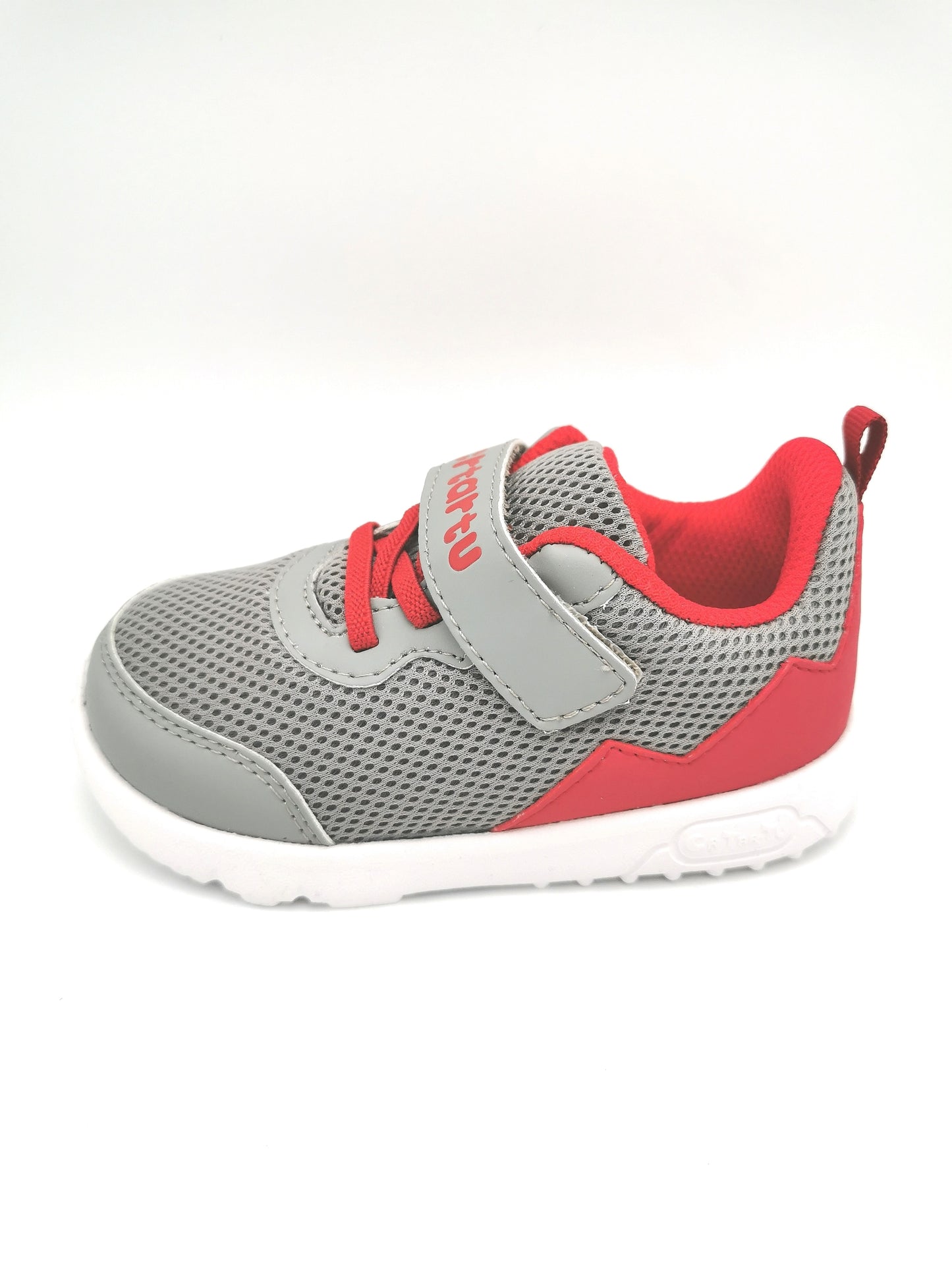 Grey & Red Mesh Sneaker